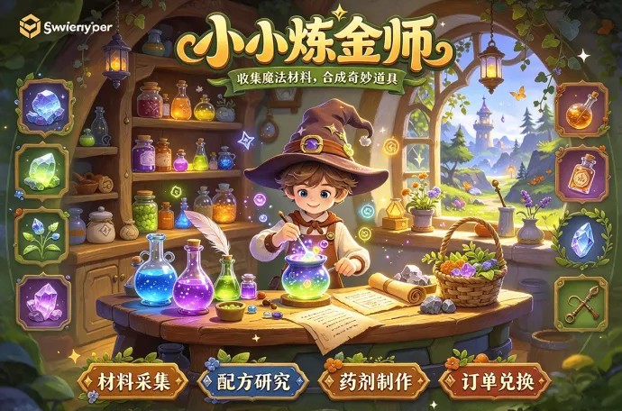 想当一名炼金师？小小炼金师解锁配方、调配药剂，体验工坊经营乐趣
