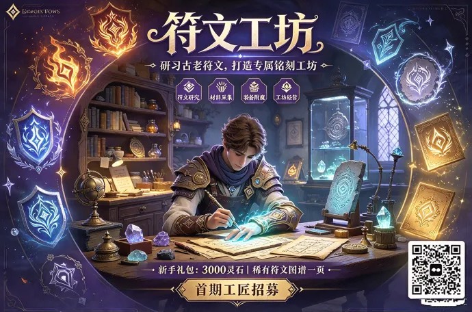 从符文探索到装备附魔，符文工坊开启首批招募，打造属于自己的工坊体系