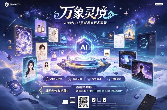 想尝试AI创作？万象灵境上线新玩法，首期创作者招募中