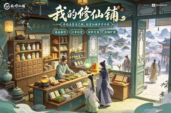 《我的修仙铺》开一家修仙用品店！丹药法器自己备货，接订单、做商品，把小店一步步经营起来