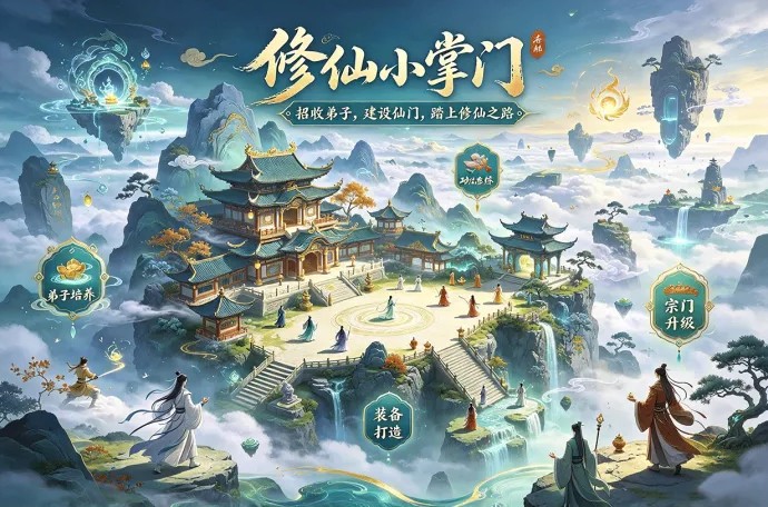 《修仙小掌门》从零经营自己的仙门！招收弟子、修炼功法、探索秘境，门派养成玩法一步步解锁