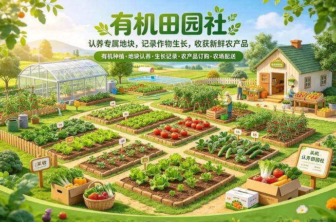 想拥有一块自己的菜地？有机田园社把播种、种植记录和采收配送搬进手机！
